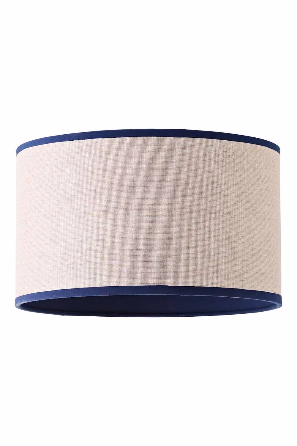 ValueLights Kiara Small Navy Blue Woven Fabric Drum Ceiling Lamp Shade with Reducer Ring – 3