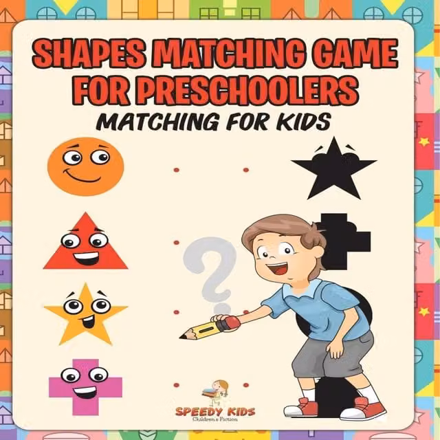 Speedy Kids Shapes Matching Game for Preschoolers in White and Multicolour