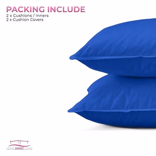 Snug City Waterproof Outdoor Square Garden Patio Cushion Set of 2 in Blue, W/D/H: 60 x 60 x 60 cm – 6