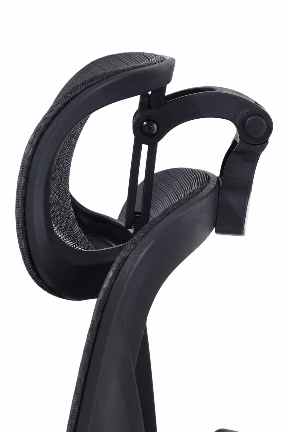 Garden Sanctuary Black Fabric Height Adjustable Swivel Task Chair with Headrest and Armrests – 4