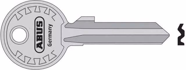ABUS Mechanical Key Blank 00906 in Silver and Multicolour