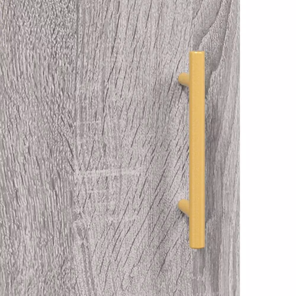 Berkfield Home Grey Sonoma Highboard with Glass Doors, W/D/H: 34.5 x 34.0 x 180.0 cm – 4