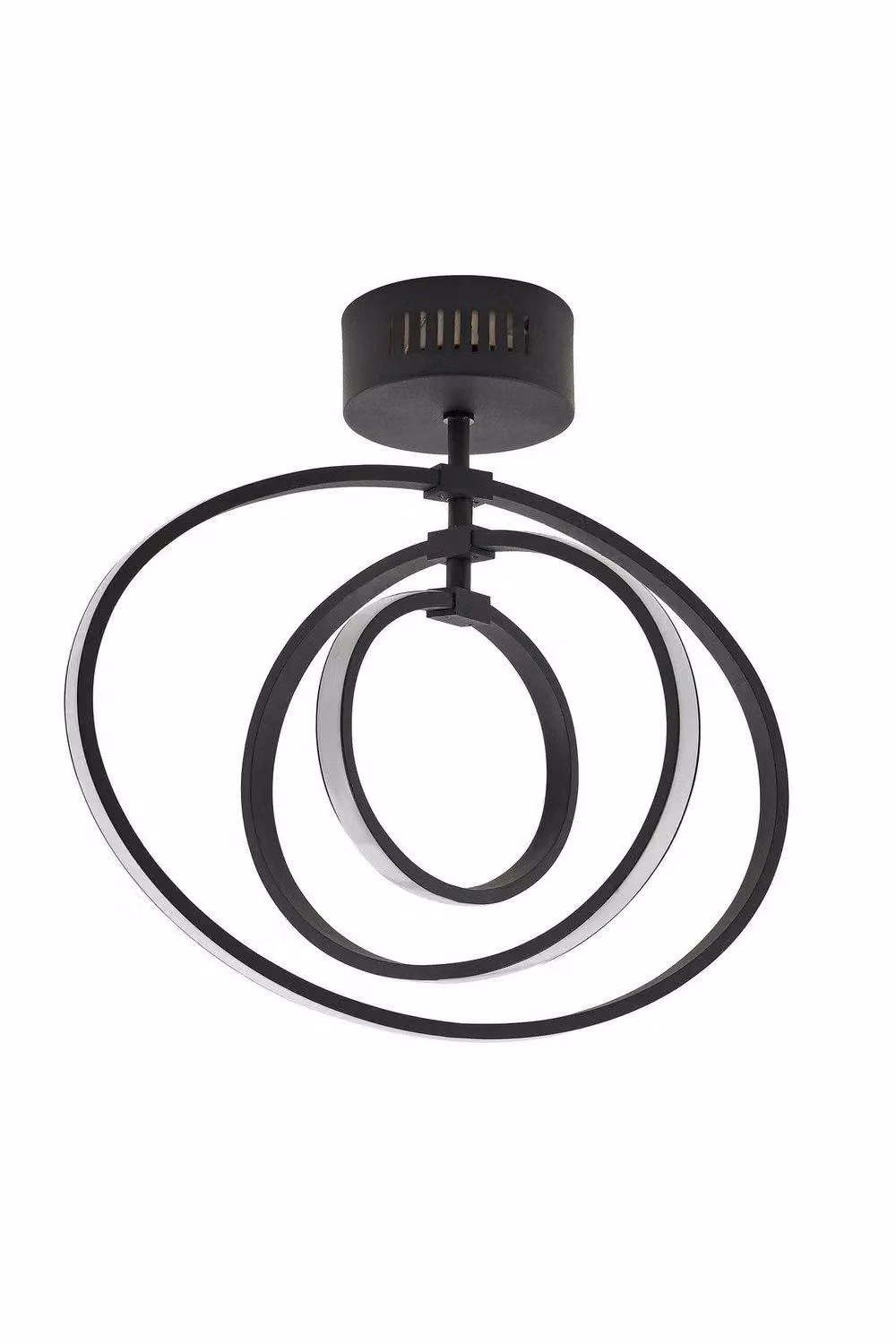Netlighting Avali LED Semi Flush Ceiling Light in Matt Black and White – 4