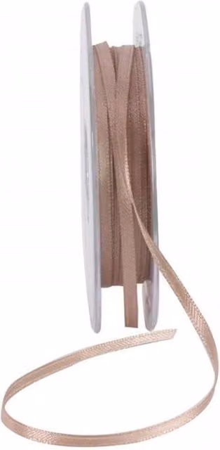 KDMD Beige Satin Ribbon, 3mm, 3 Pack