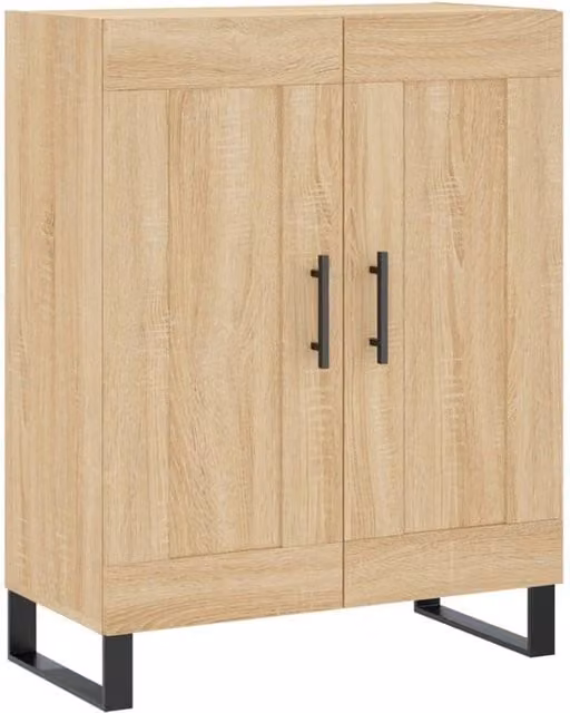 Berkfield Home Sonoma Oak Sideboard in Light Brown, W/D/H: 69.5 x 34 x 90 cm