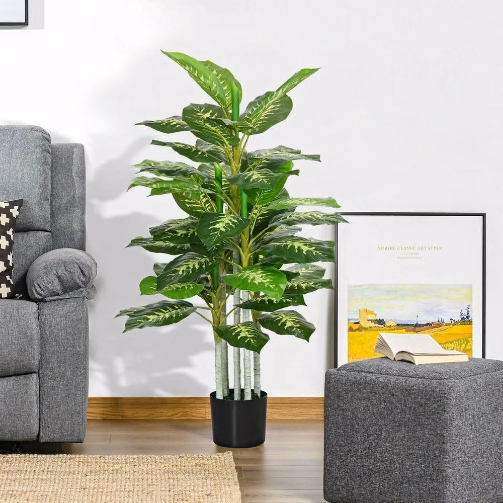 NESTLUNE 120 cm Artificial Evergreen Potted Tree in Green – 2
