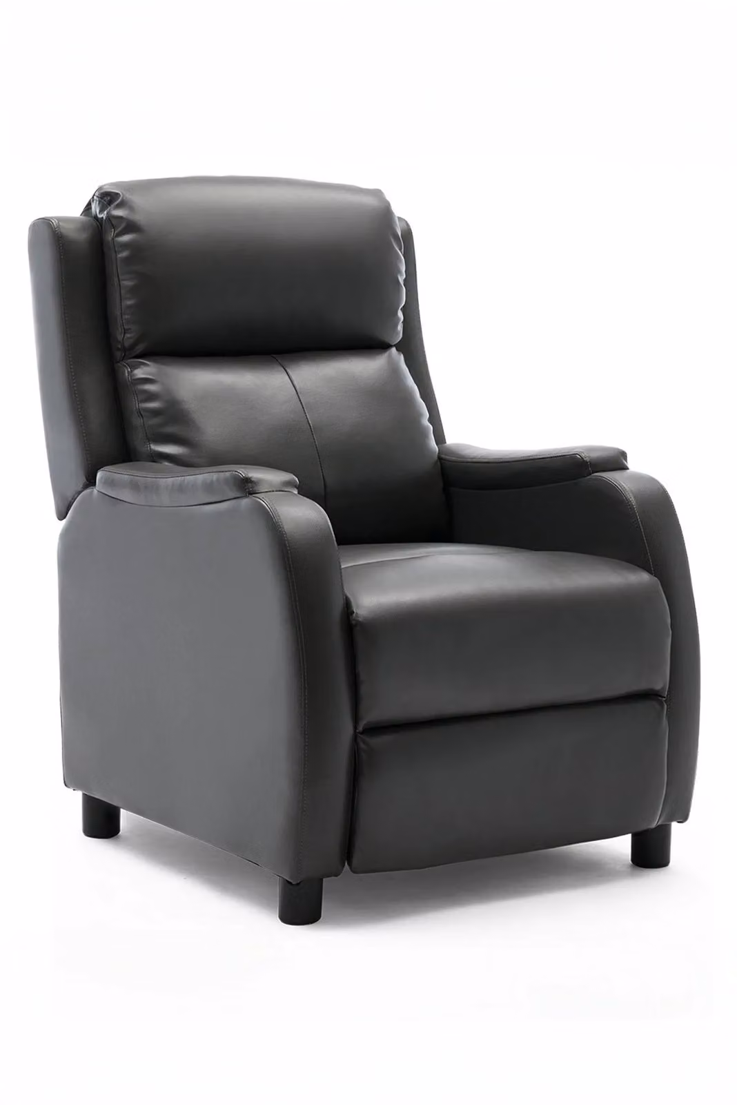 More4Homes Churwell Grey Bonded Leather Pushback Recliner Armchair – 3