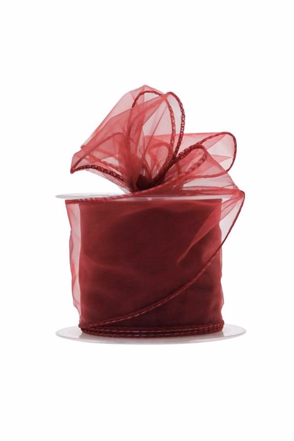 KDMD Burgundy Wired Chiffon Ribbon 2 Pack, Width: 7 cm, Length: 20 m – 2