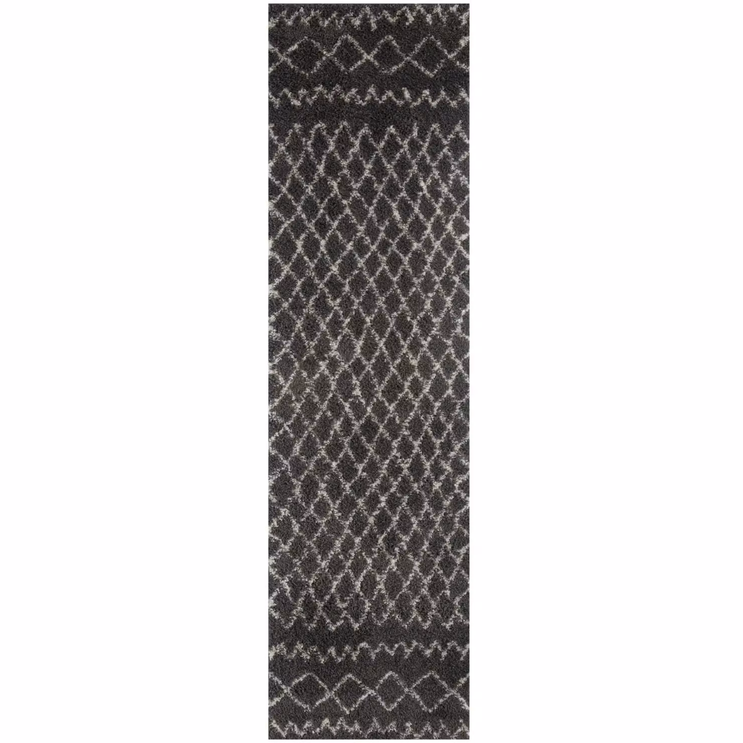 THE RUGS Soft Tangier High Pile Shaggy Moroccan Style Rug in Dark Grey, W: 120 cm x D: 170 cm – 4