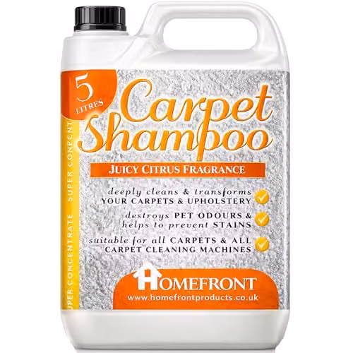 Homefront Citrus Carpet Shampoo for Stain and Odour Removal, Orange, 5 l