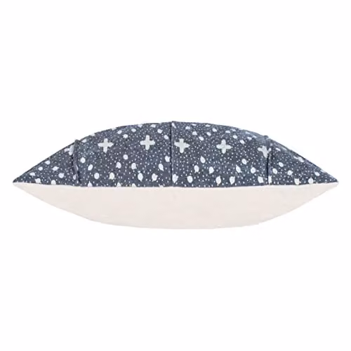 Riva Home Organic Woven Square Cotton Cushion with Removable Cover, Blue, W/D/H: 50 x 50 x 50 cm – 2