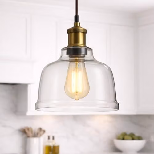 CGC Lighting Modern Transparent Glass Dome Pendant Lampshade – 1