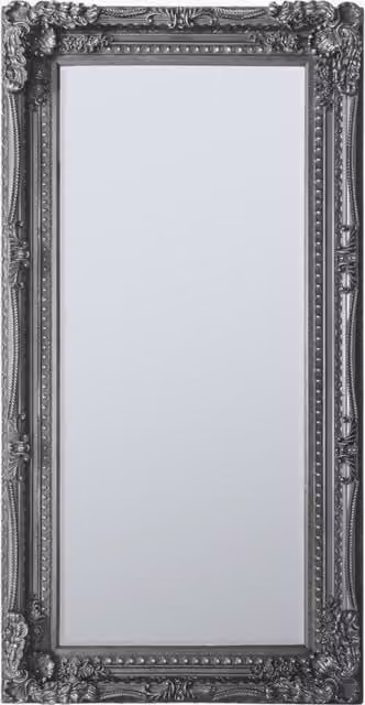 Perch & Parrow Victoria Antique Silver Freestanding Rectangular Metal and Glass Standing Mirror