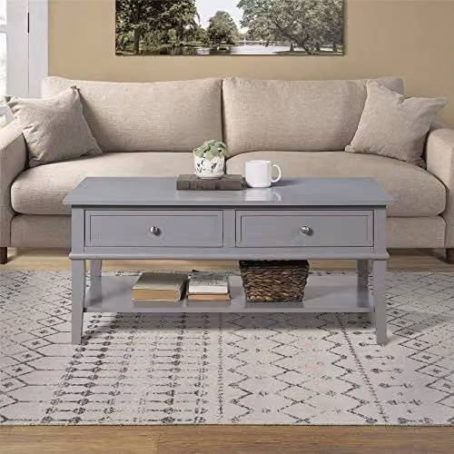 Ameriwood Home Franklin Rectangular Coffee Table in Grey – 2