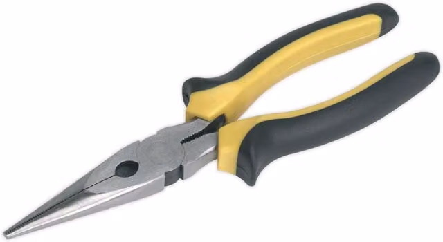 Loops Long Nose Pliers in Yellow, Hardened Steel, 200 mm