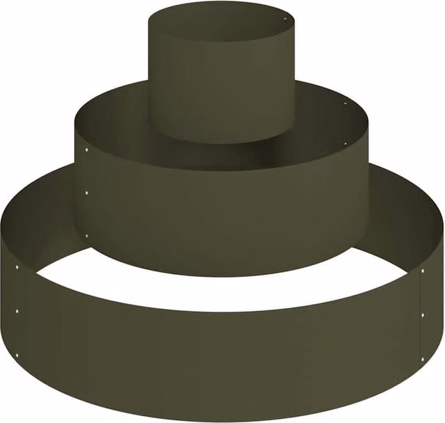 Berkfield Home Modular Metal Planter Tub in Olive Green, Diameter: 90 cm