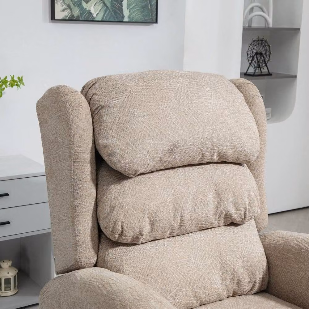 FORGEVIO Power Lift Recliner Chair with Remote for Seniors in Beige Fabric – 4