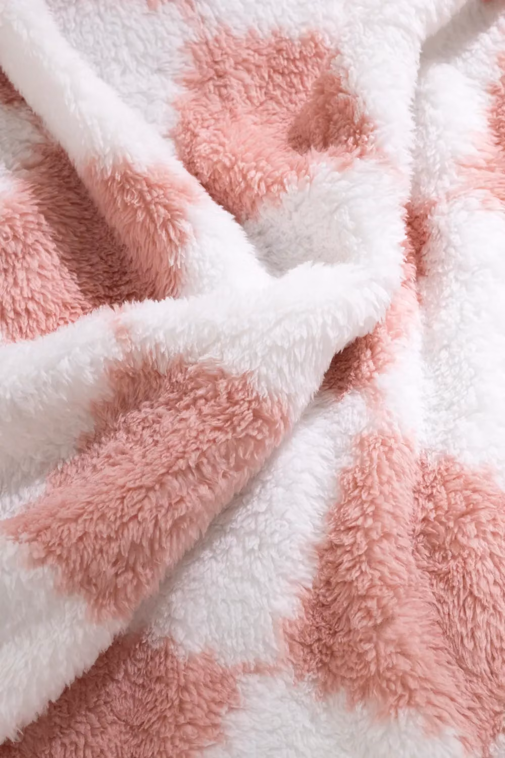 Living and Home Pink Checked Flannel Soft Lightweight Throw Blanket, W: 120 cm, L: 200 cm – 4