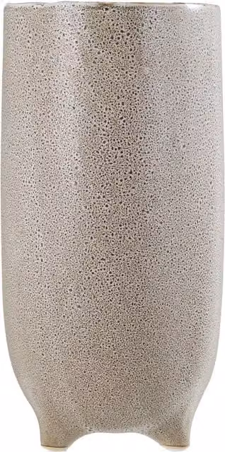 Interiors by Premier Viso Large Face Design Stoneware Vase in Beige and Brown