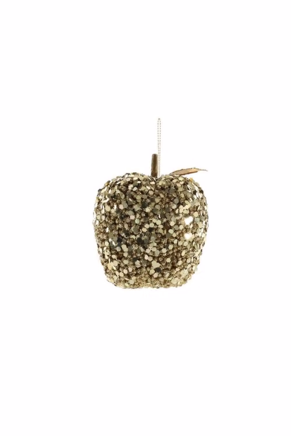 KDMD Gold Glittered Hanging Apple Christmas Pendant, 6 Pack, Diameter: 80 mm – 2
