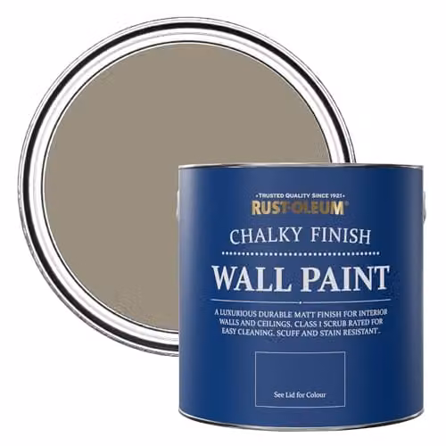 Rust-Oleum Cocoa Brown Matt Chalky Water-Based Wall Paint 2.5L