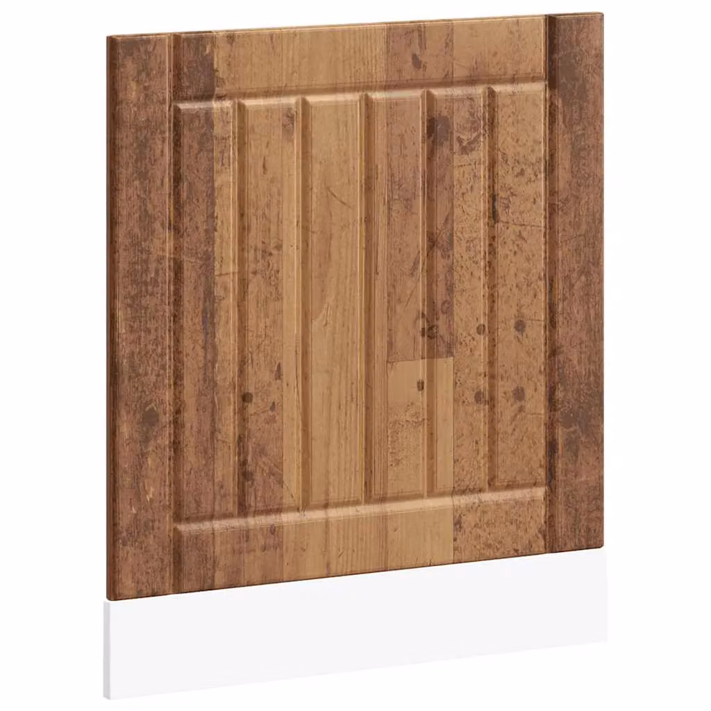 Berkfield Home Lucca Dishwasher Panel in Old Wood Brown Engineered Wood – 2