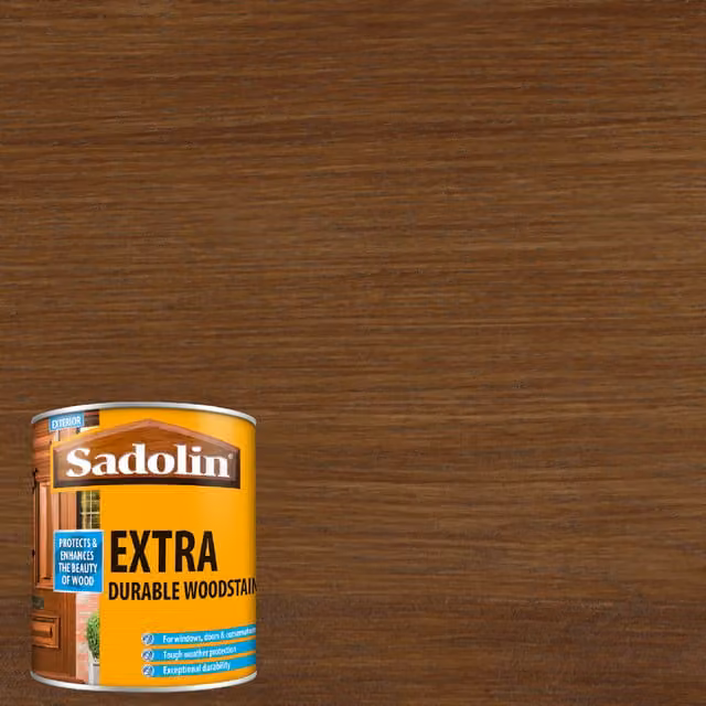 Sadolin Extra Durable Water Repellent Woodstain in Walnut Brown, 1 l