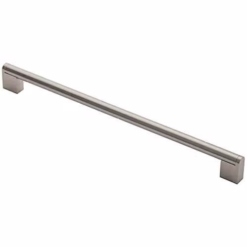 Loops Round Bar Pull Handle in Satin Stainless Steel, Silver, 360 x 14 mm, 320 mm Fixing Centres
