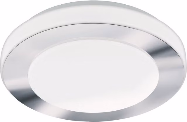 Loops LED Wall and Ceiling Light in White and Chrome with Warm White Glow