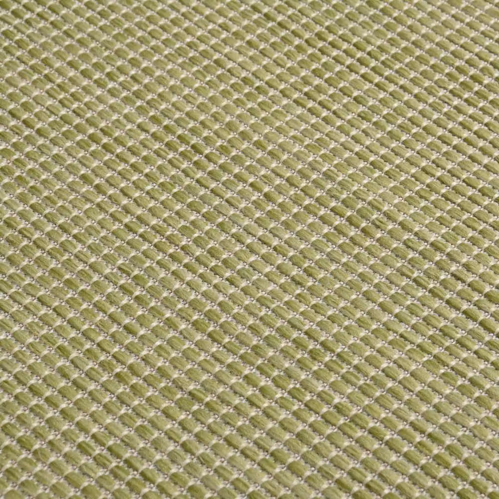 Berkfield Home Green Outdoor Flatweave Round Rug, Diameter: 140 cm