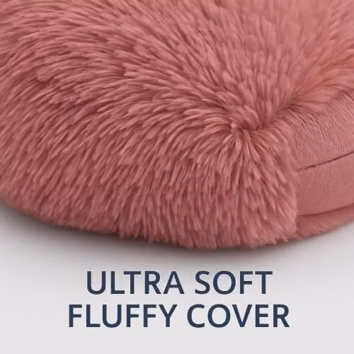 NIGHTZONE Teddy V Shaped Maternity Pillow and Fleece Cover Set in Blush Pink – 4