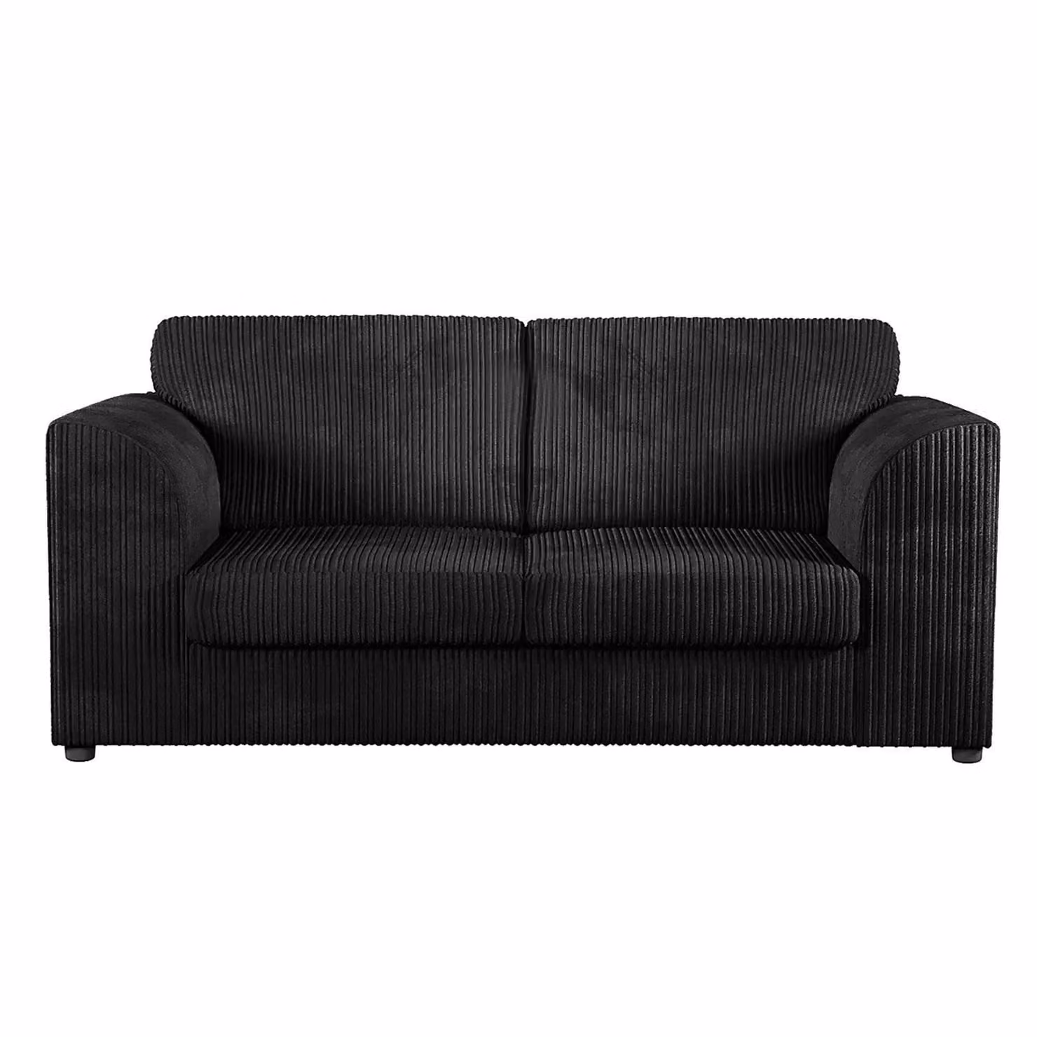 Furnishings For Less UK Luxor 3 Piece Fabric Sofa Suite in Black Jumbo Cord – 2