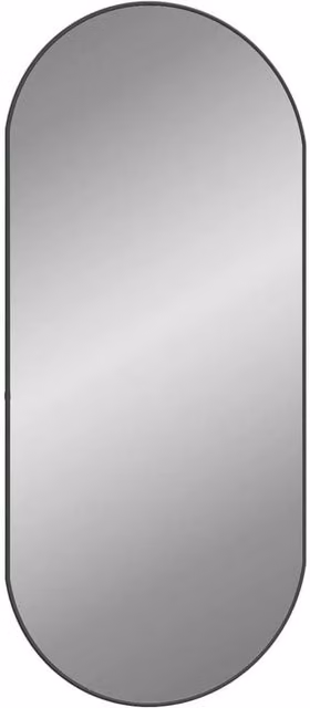 Berkfield Home Oval Wall Mirror in Black, W: 100 cm, H: 45 cm