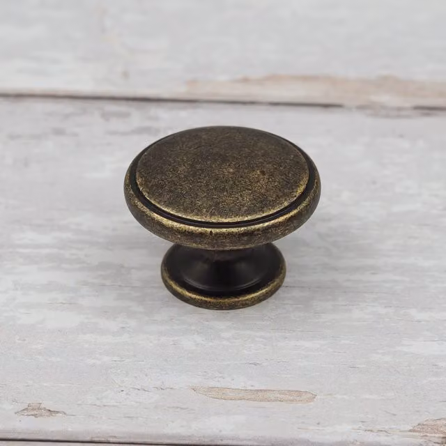 Handle & Home Half Moon Curved Shell Cup Handle and Knob in Gold Brass, 38mm