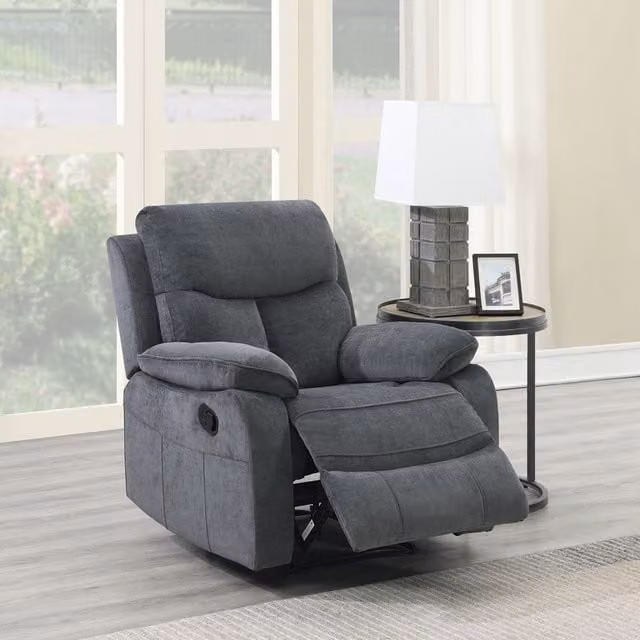 Denby Manual Recliner Chair in Grey Fabric