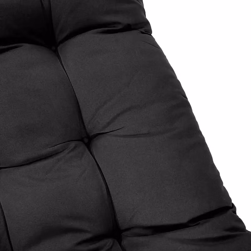 Smart Living UV-Resistant Rectangular Outdoor Seat Cushion with Thick Polyester Padding in Black – 4