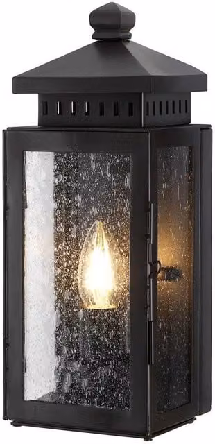Netlighting Matlock Antique Bronze Outdoor Wall Lantern Light, IP43, E14, Brown