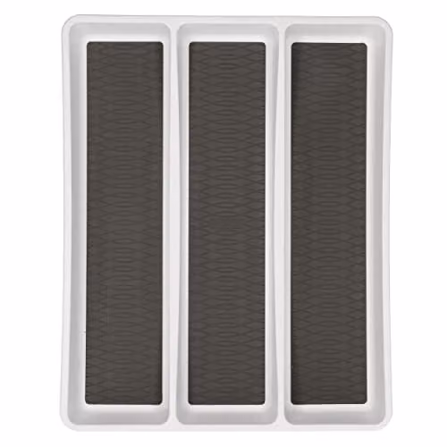 Copco White Non-Slip Cutlery Tray with Three Compartments, W/D/H: 40 x 32.7 x 4.4 cm