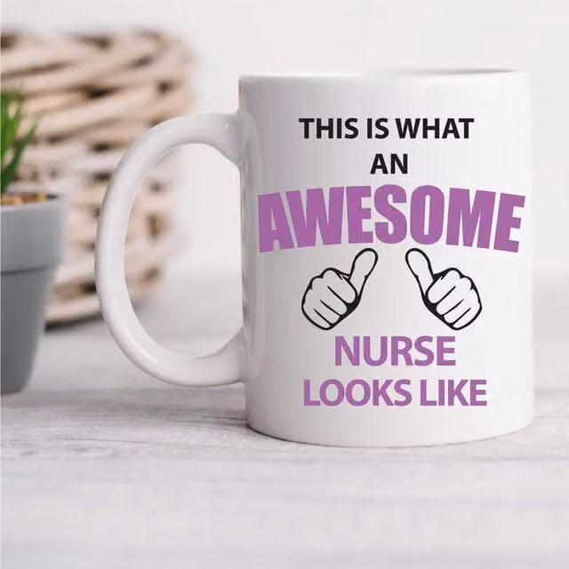 60 Second Makeover Limited This Is What An Awesome Nurse Looks Like Ceramic Mug in White