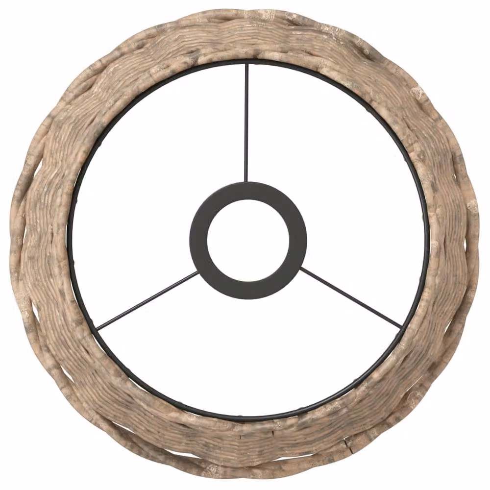 Berkfield Home Brown Wicker and Rattan Ceiling Lamp Shade, W: 25 cm, H: 17 cm – 3
