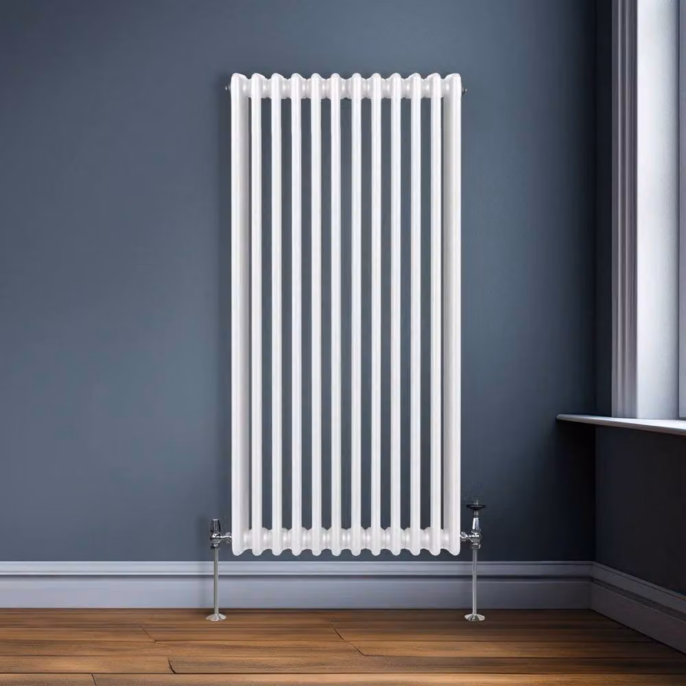Monstershop Traditional 3 Column Steel Radiator in White, H 150 cm x W 56.2 cm x D 10 cm – 2