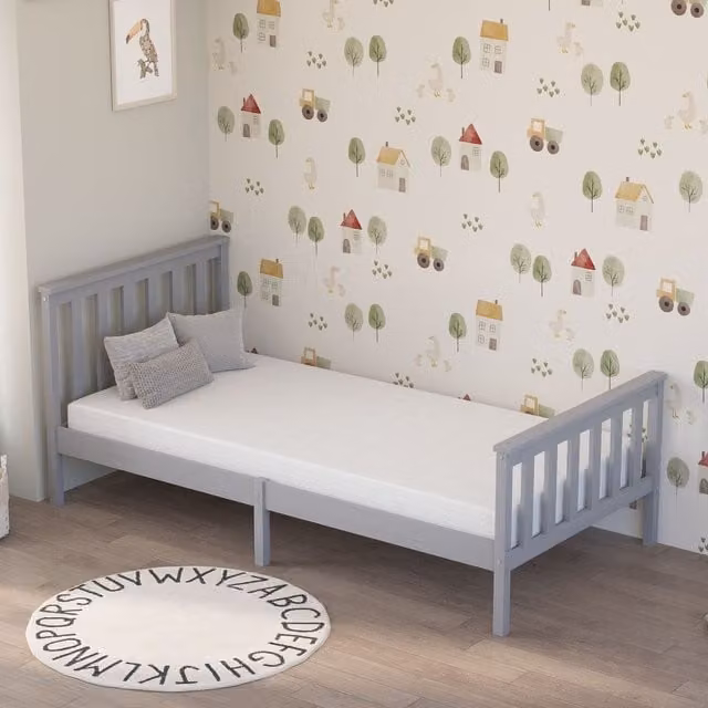 Aspire Kids Memory Foam Mattress with Removable Easy Clean Cover, White, W/D/H: 90 x 190 x 15 cm