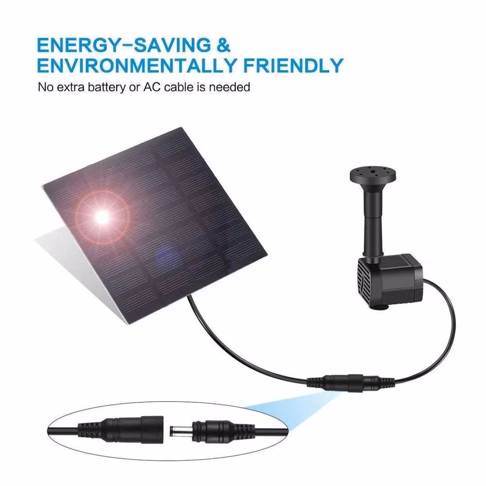 FLAVORA Solar Powered Garden Water Feature Fountain Pump in Black – 4
