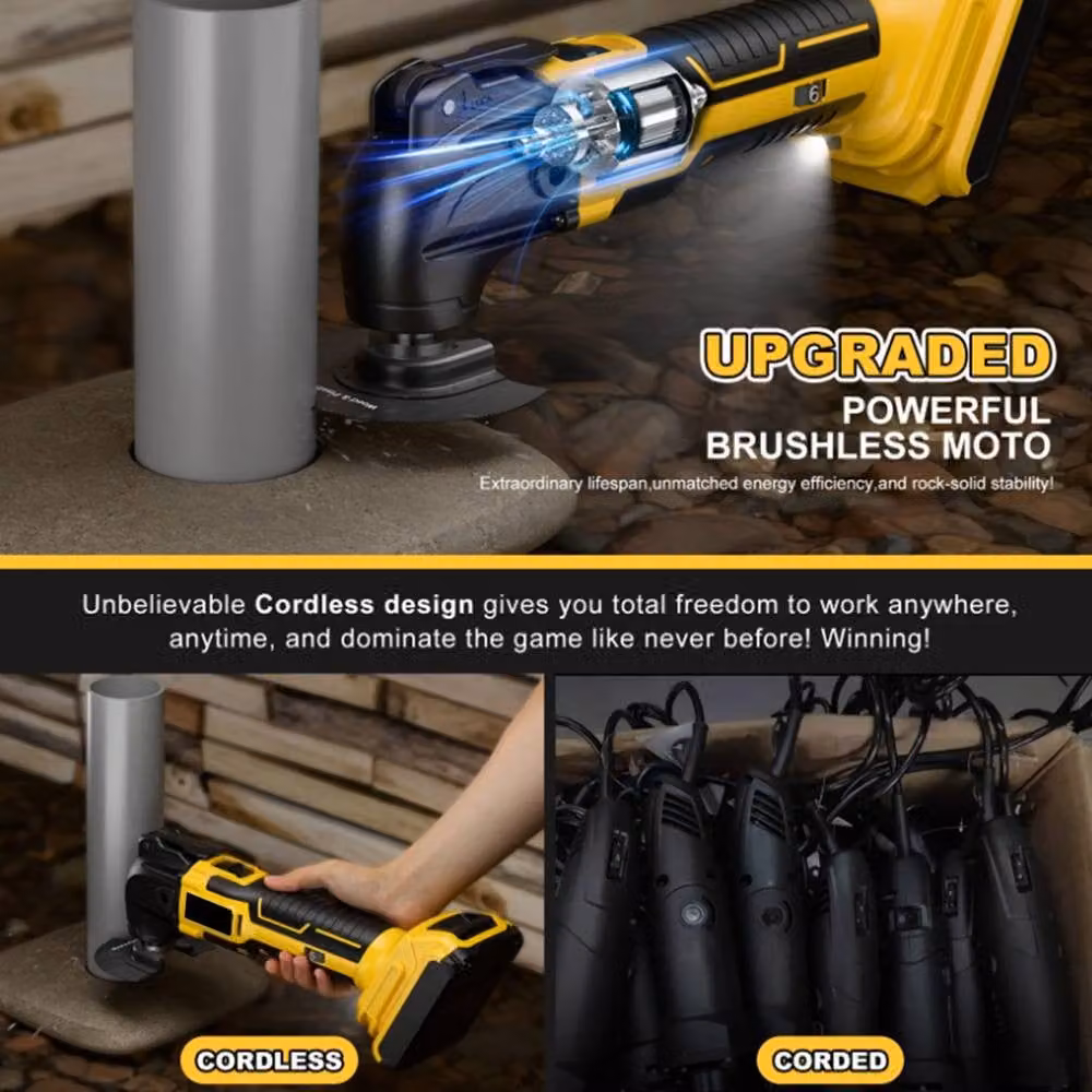 Havendro 18V Cordless Random Orbital Sander and Disc Machine in Yellow – 4