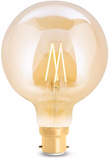 WiZ G125 LED Tunable Filament Globe Bayonet B22 Amber Lightbulb