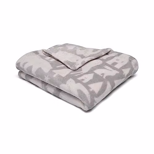 Fusion Scandi Animals Grey Fleece Throw W/D: 120 x 150 cm – 2