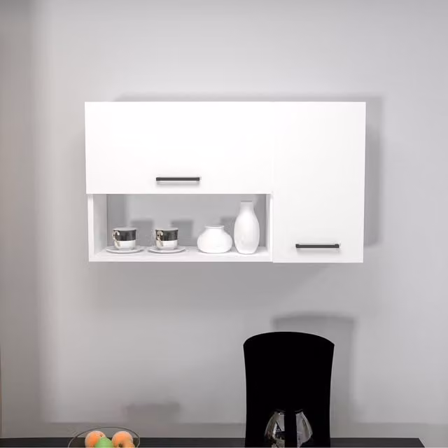 Destina Home Novarro Multi Purpose Wall Mounted Cabinet in White