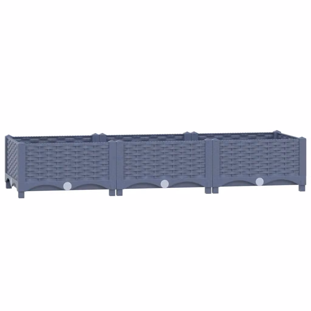 Berkfield Home Grey Polypropylene Raised Bed W/D/H: 120 x 40 x 23 cm – 2