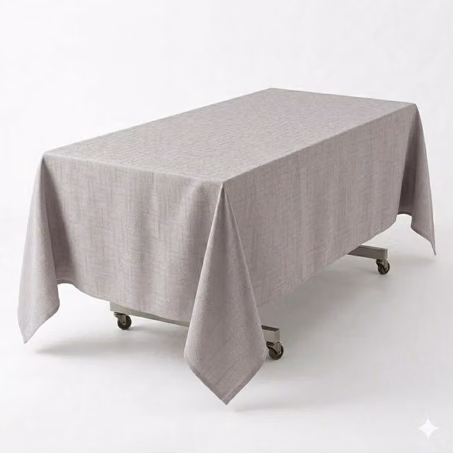 Luxury Living Silver Linen-Look Rectangular Tablecloth, Easy-Care and Stain-Repellent, W: 150 cm, L: 230 cm