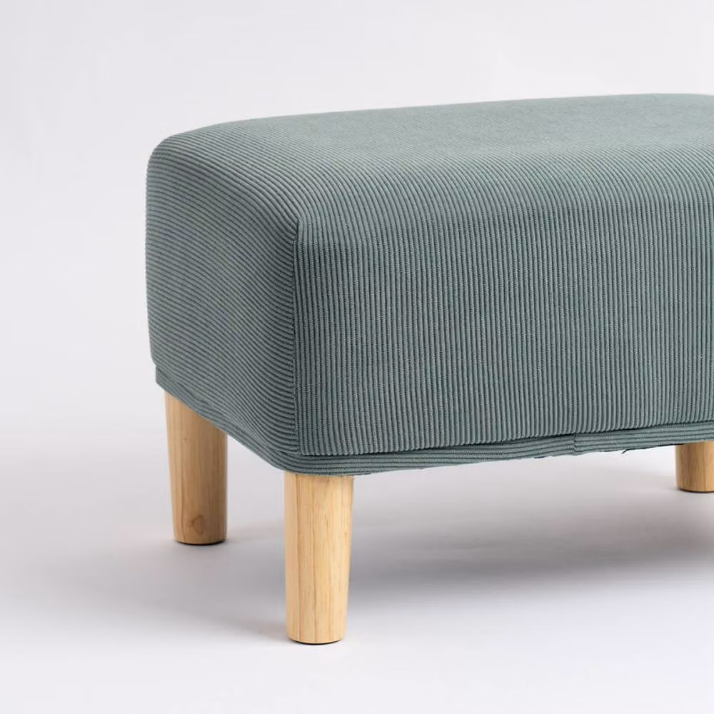 Scottish Everlastings Ltd Light Teal Cord Foot Stool, W/D/H: 33 x 33 x 33 cm – 2